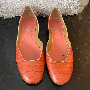 Peach Valentino ballet flats